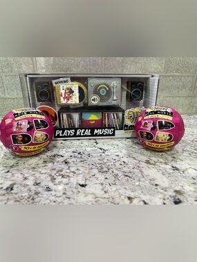 Mini Verse Real Music Record Player and Two Mini Verse Real Music Vinyl Suprise